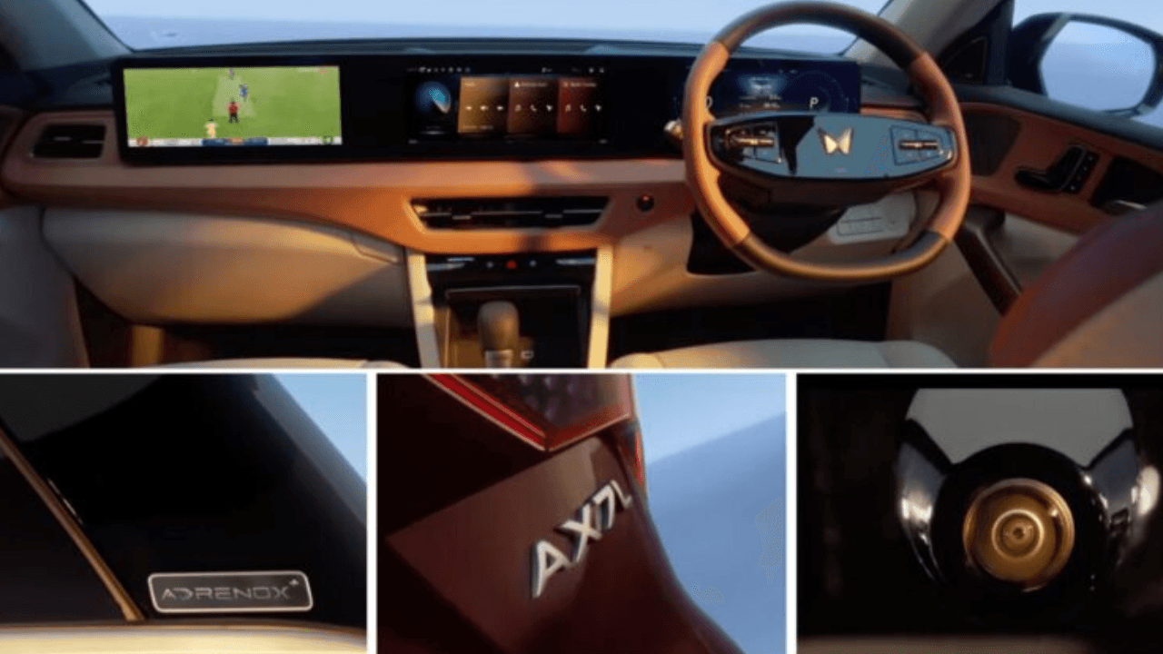 Mahindra XUV 7XO facelift SUV का फ्रंट एक्सटीरियर, नए LED प्रोजेक्टर हेडलैंप्स के साथ