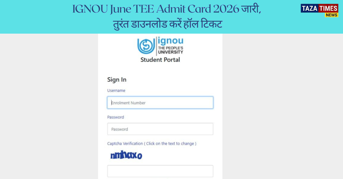 IGNOU June TEE Admit Card 2026 hall ticket download